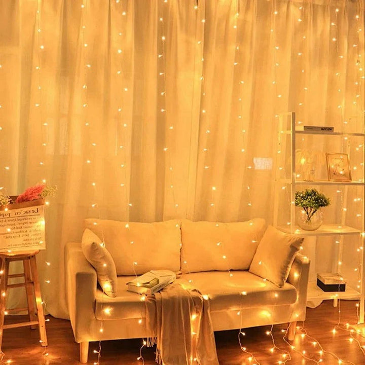 Skanto Skanto | LED-Lichtervorhang mit Fernbedienung, USB-betrieben