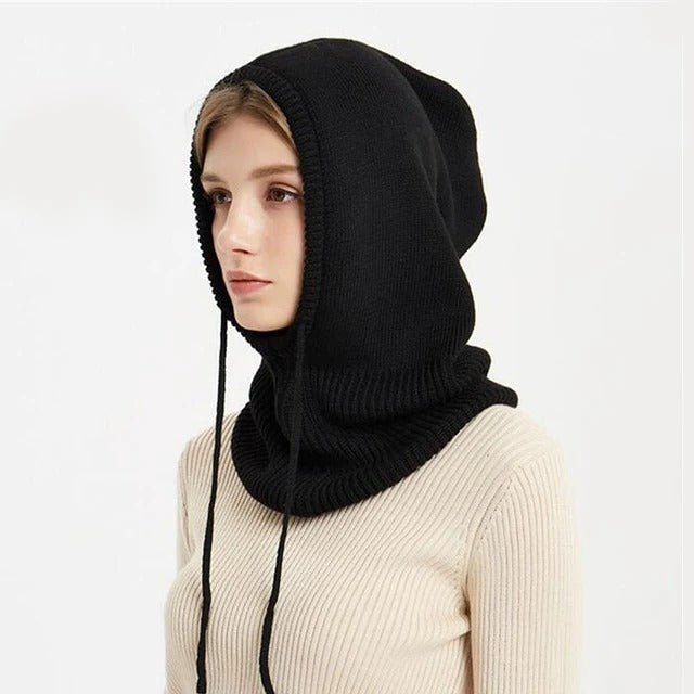 Kaschmir-Mischung Strickmütze mit verstellbarem Sitz
