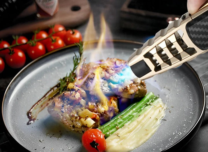 Skanto | Einstellbares Flammenfeuerzeug – Blaue Flamme für Küche & Outdoor