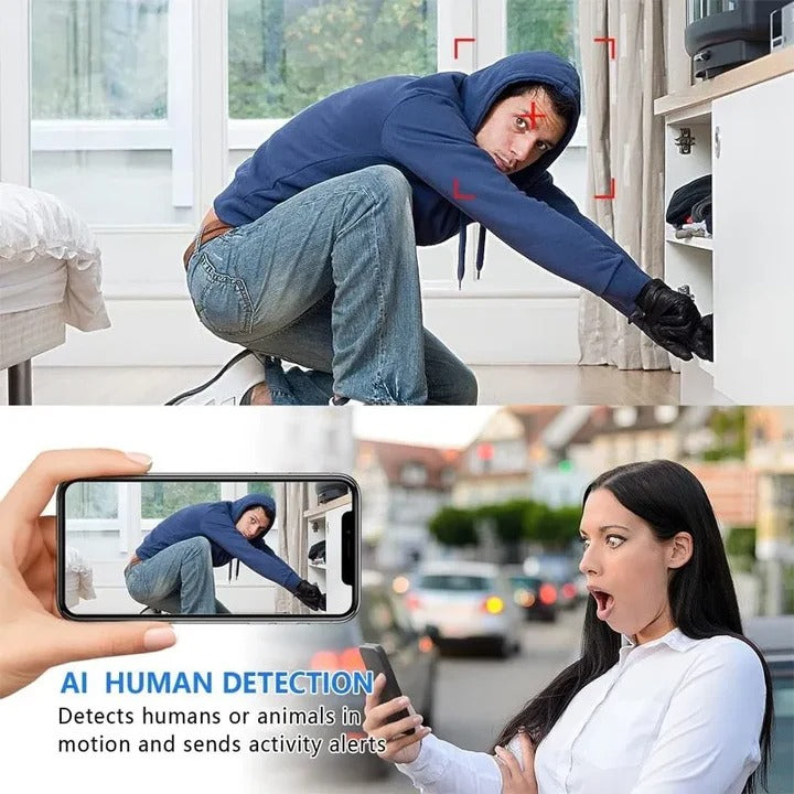 Skanto | 5G WiFi Mini-Kamera – Tragbare kabellose HD Smart Home Kamera