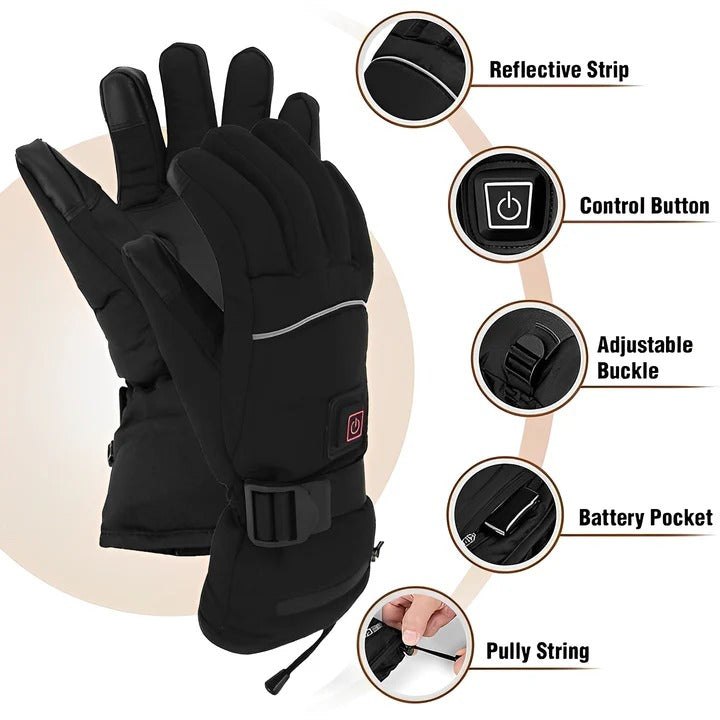 Skanto | Wiederaufladbare beheizte Handschuhe – Einstellbare Wärmer für den Winter