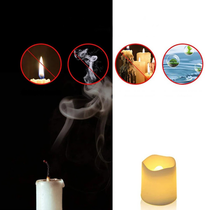 Skanto | LED-Lichter Warmweiß Flammenloses Kunststoff-Set