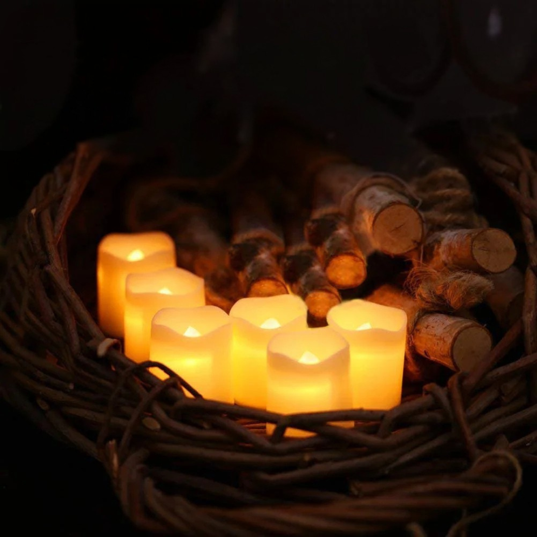 Skanto | LED-Lichter Warmweiß Flammenloses Kunststoff-Set