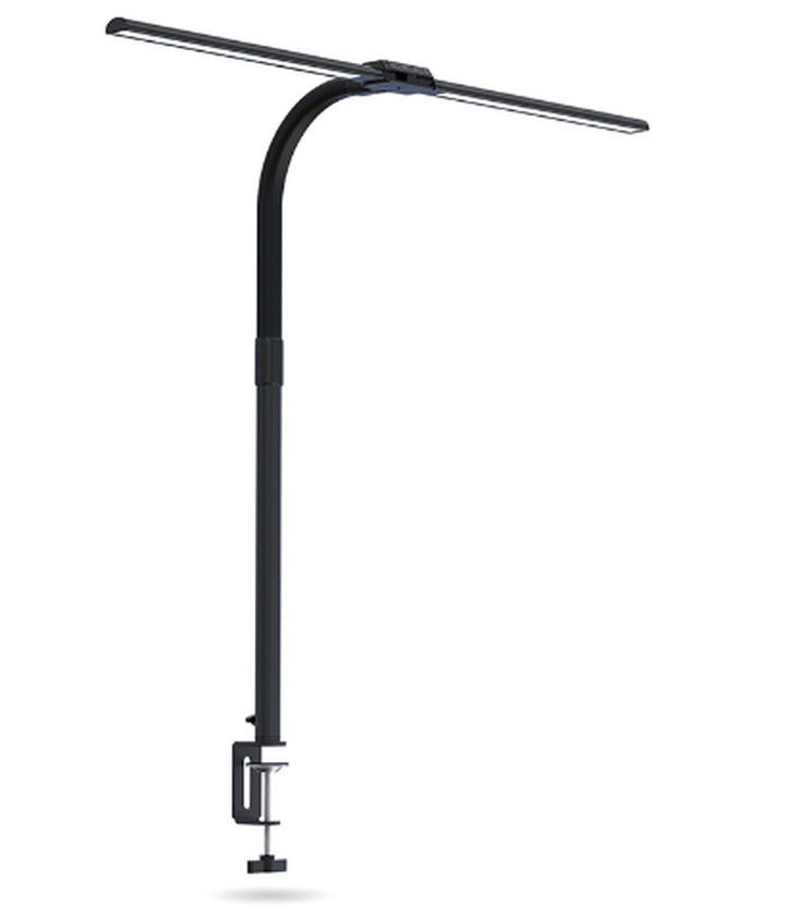 Skanto | DeskLight – Moderne LED-Schreibtischlampe mit Doppelkopf, Stilvolle Bürobeleuchtung