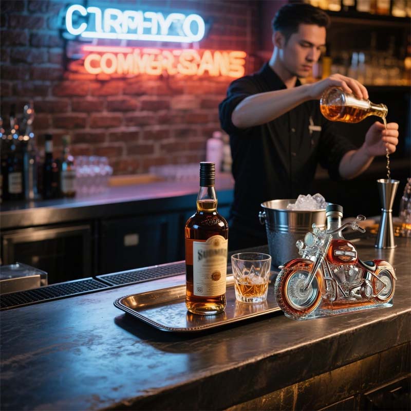 Skanto | Harley Motorrad-förmiger Whisky-Dekanter für die Hausbar