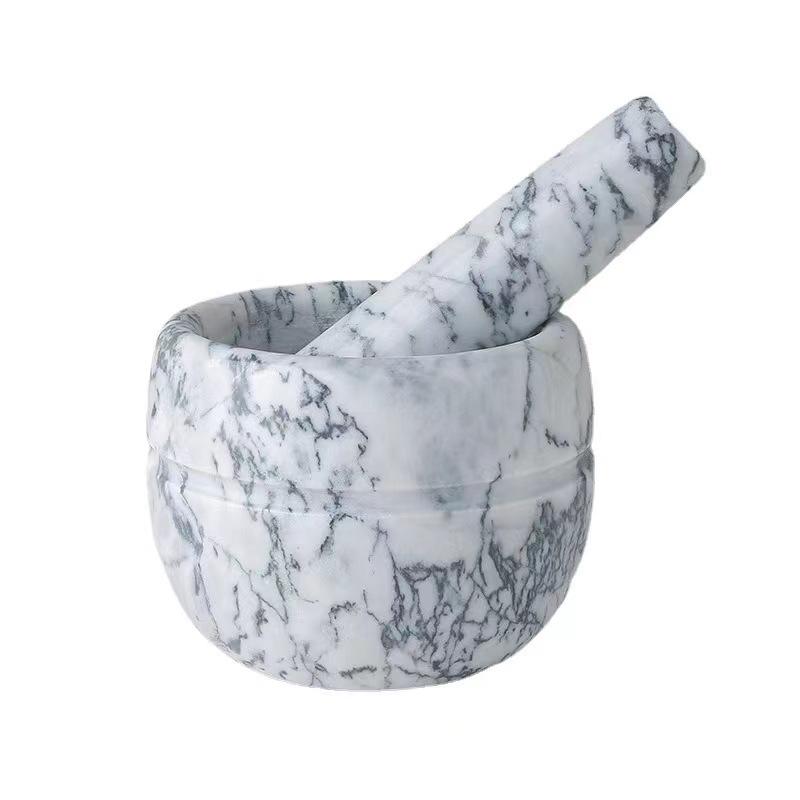 Skanto | Marmormörser und Stößel; Größe: 13*13*9cm; Stößel: R5*15cm;