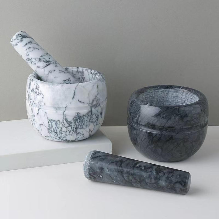 Skanto | Marmormörser und Stößel; Größe: 13*13*9cm; Stößel: R5*15cm;