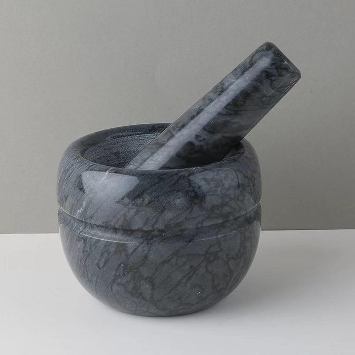 Skanto | Marmormörser und Stößel; Größe: 13*13*9cm; Stößel: R5*15cm;