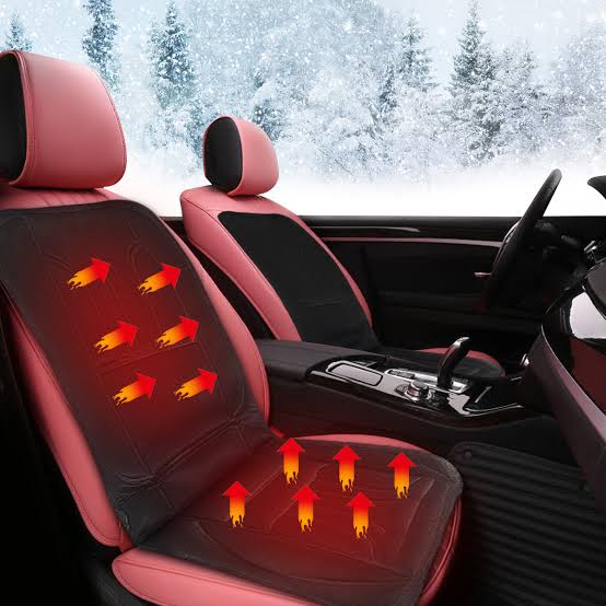 Skanto | HeatRide Beheizter Autositzbezug – 12V Memory Foam Sitz- und Rückenwärmer
