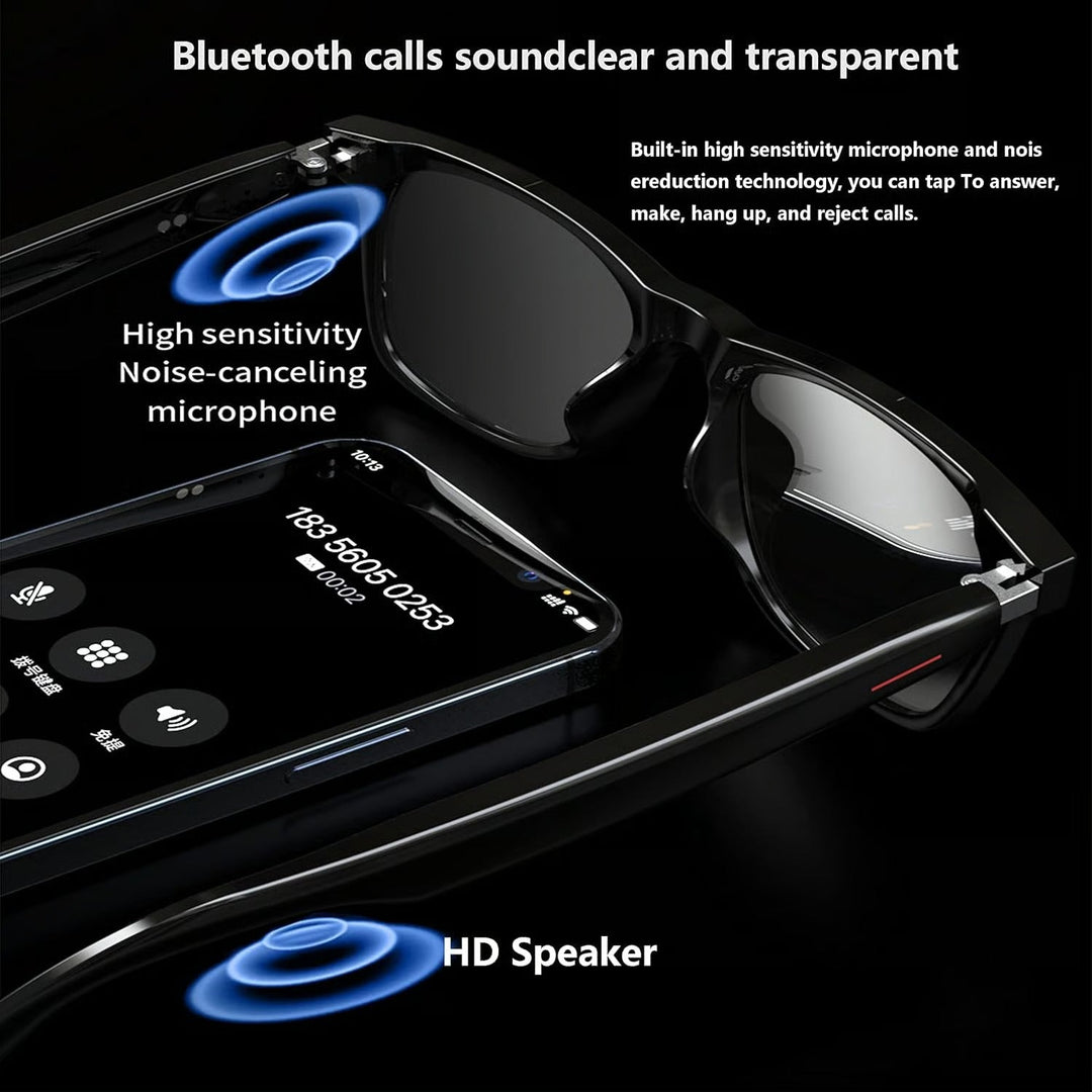 Skanto | Smarte Übersetzungsbrille | KI-Echtzeit-Sprachübersetzer | Bluetooth 5.4 mit Open-Ear-Lautsprechern