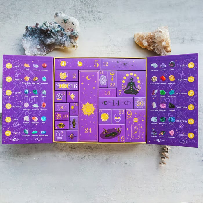 Skanto | Halloween Kristall Adventskalender | 31-Tage Countdown Box | Heilstein-Kollektion