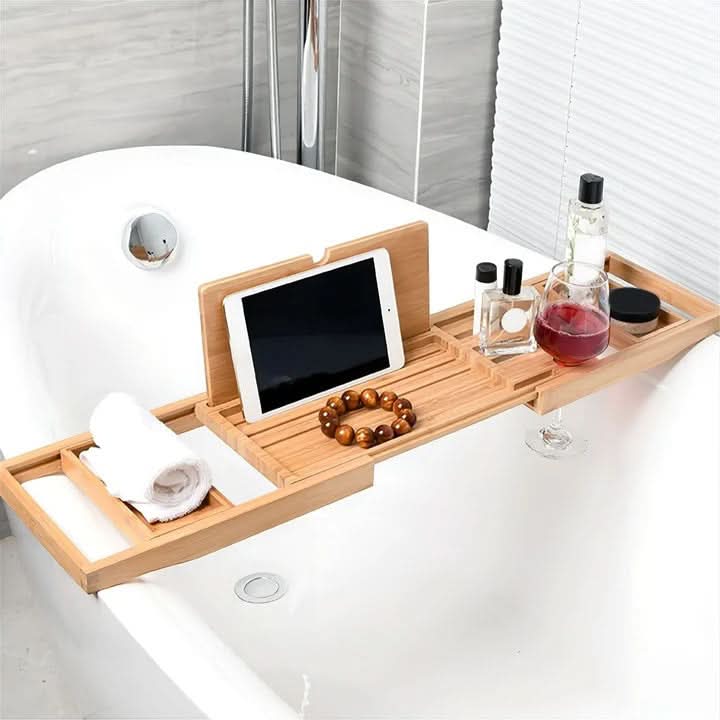 Skanto | BambooBliss – Ausziehbares Badewannentablett