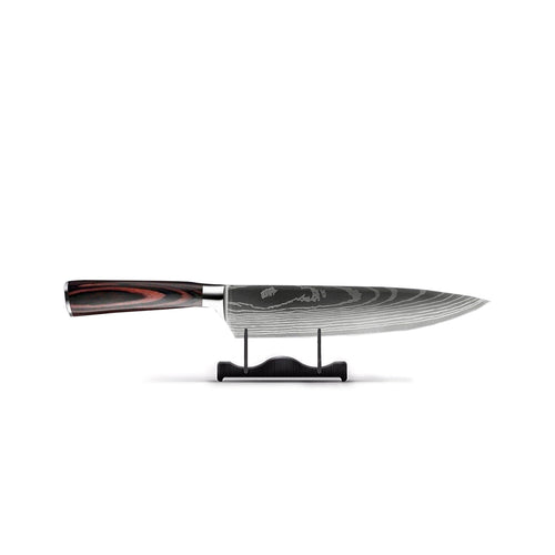 Skanto | Damaststahl Kochmesser | 20 cm Klinge, ergonomischer Harzgriff & ideal für das Kochen zu Hause