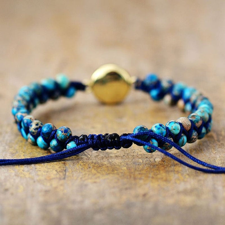 Vom Ozean inspiriertes Opal- & Jaspis-Armband – Thalassa Kollektion Skanto
