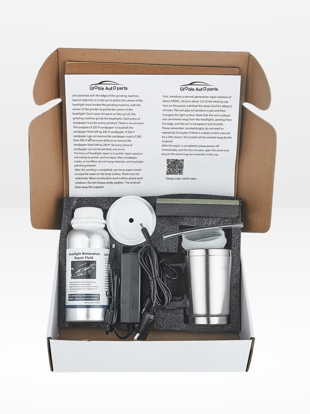 Skanto | Scheinwerfer-Restaurations-Kit | ClearVision | Auto-Scheinwerfer-Reparatur- und Poliersystem