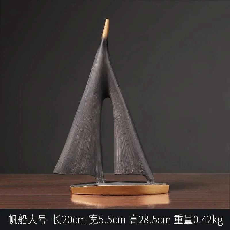Skanto | Minimalistisches dekoratives Segelboot-Ornament für die Heimdekoration