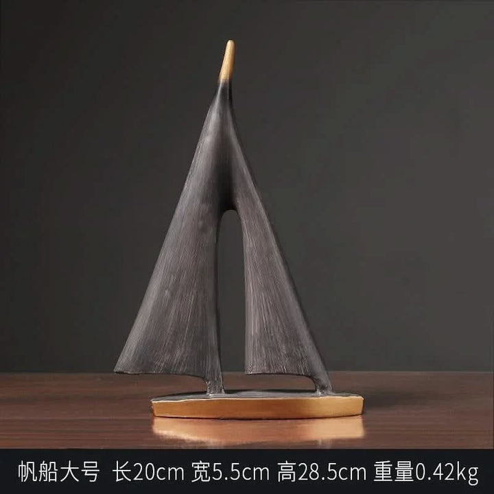 Skanto | Minimalistisches dekoratives Segelboot-Ornament für die Heimdekoration