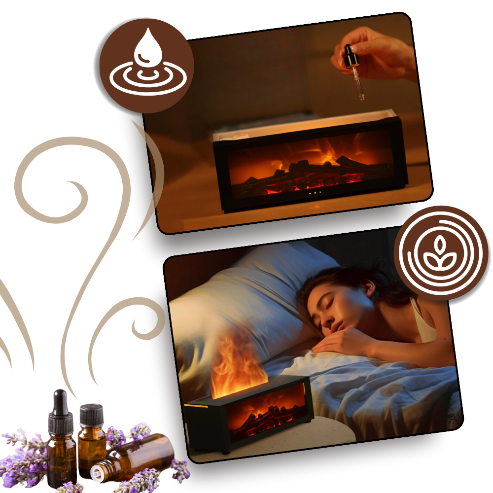 LED-Kamin-Simulation mit Aroma-Diffusor