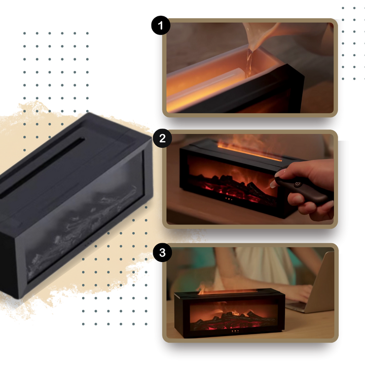 LED-Kamin-Simulation mit Aroma-Diffusor