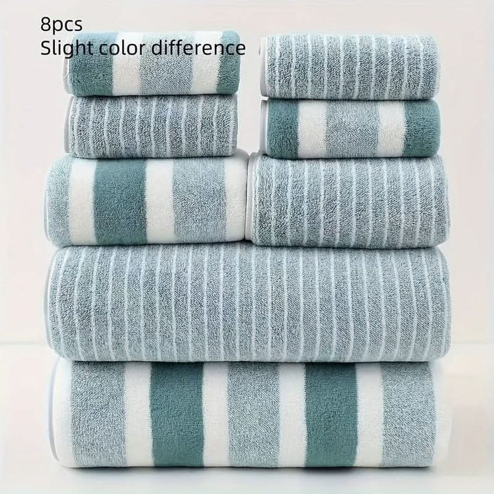 Skanto | 8-teiliges Korallenfleece-Handtuchset – Ultraweich & schnelltrocknend