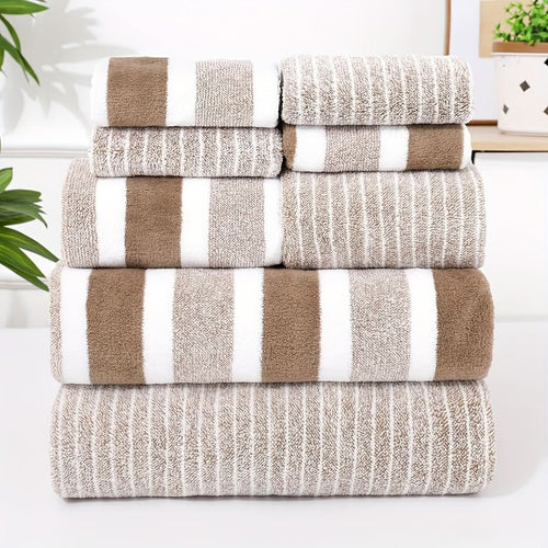 Skanto | 8-teiliges Korallenfleece-Handtuchset – Ultraweich & schnelltrocknend