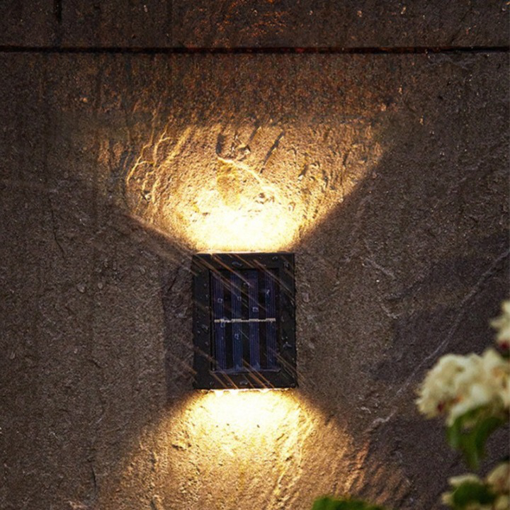 Skanto | Luxuriöse kabellose Solar-LED-Wandleuchten - SolarGlow