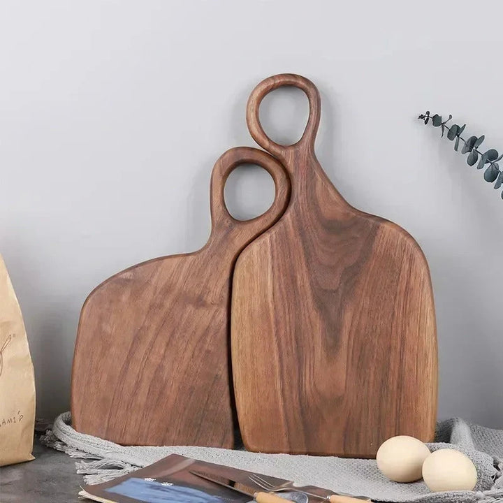 Skanto | 2er-Pack Premium Walnuss-Küchenbretter – Elegantes & langlebiges Schneide- und Servierbrett-Set