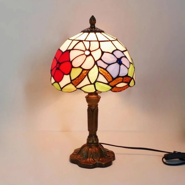 Skanto | Barock LED-Tischlampe E27 Retro – Vintage Tiffany Glas