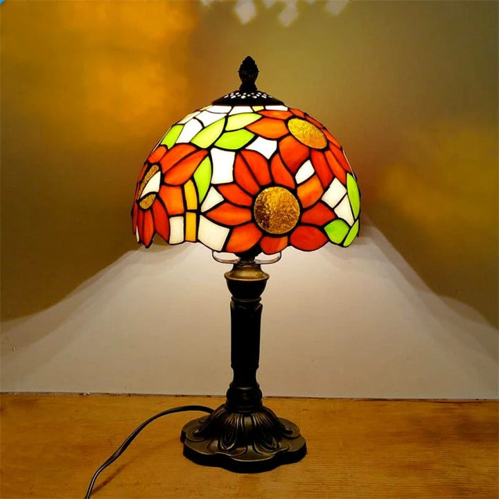 Skanto | Barock LED-Tischlampe E27 Retro – Vintage Tiffany Glas