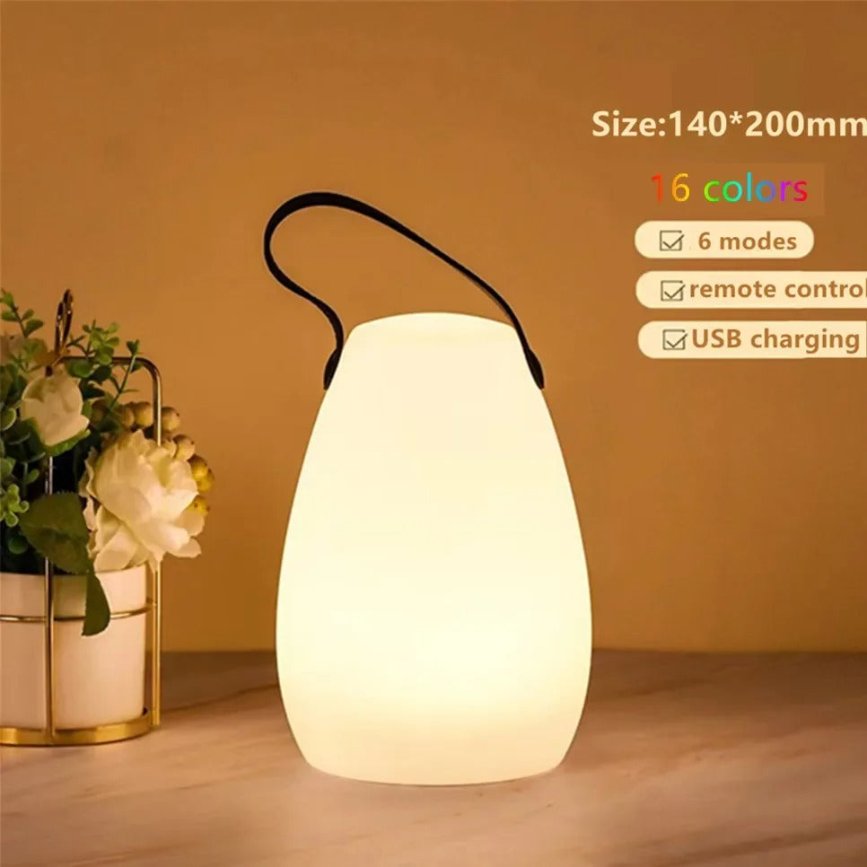 Skanto | LuminaFusion Lampe – Tragbare, wasserdichte, kabellose Tischlampe mit Fernbedienung