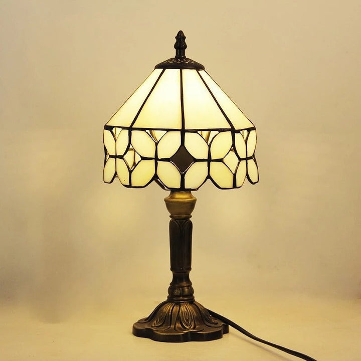Skanto | Barock LED-Tischlampe E27 Retro – Vintage Tiffany Glas