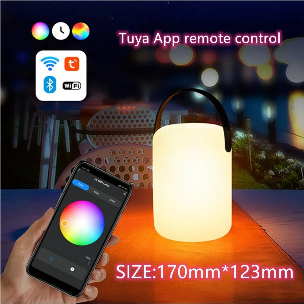 Skanto | LuminaFusion Lampe – Tragbare, wasserdichte, kabellose Tischlampe mit Fernbedienung