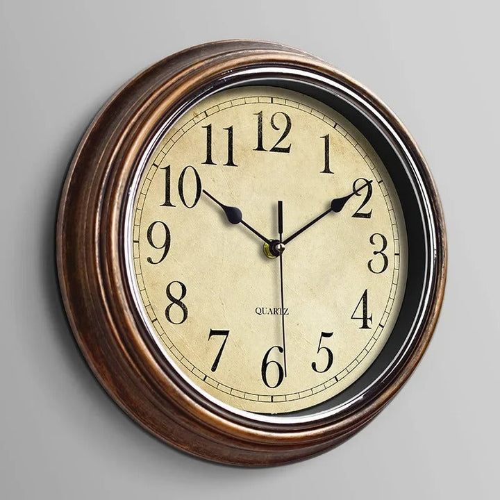 Skanto | WoodTime Klassische Wanduhr – Stilvolle dekorative Holzuhr mit leisem Uhrwerk