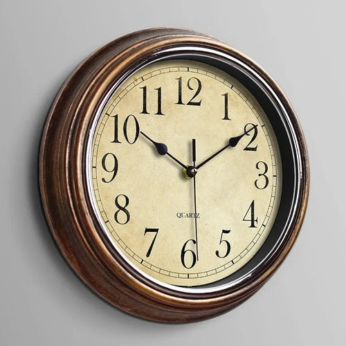 Skanto | WoodTime Klassische Wanduhr – Stilvolle dekorative Holzuhr mit leisem Uhrwerk