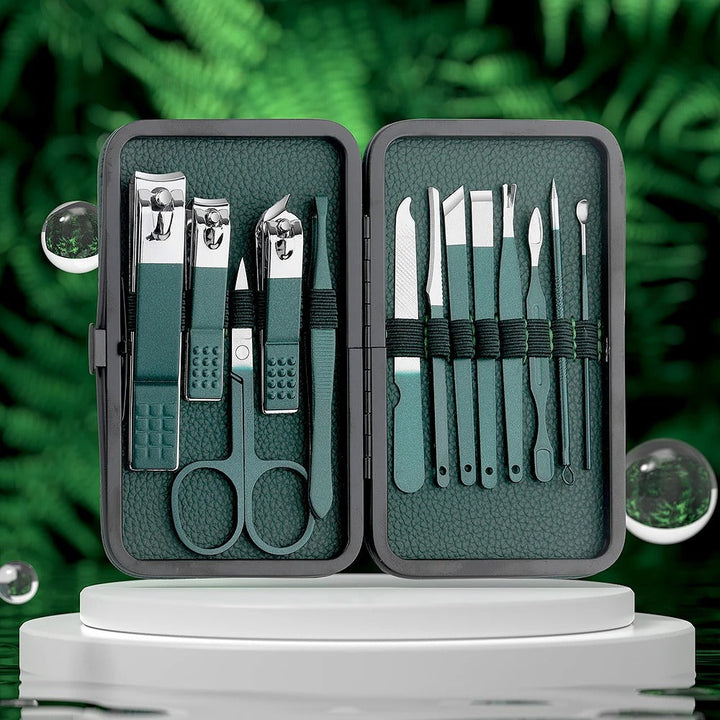 Skanto | Pflegeset aus Edelstahl | 7-, 13- oder 24-teiliges Set für Maniküre & Pediküre zu Hause oder auf Reisen