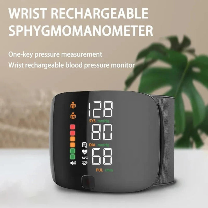 Skanto | Handgelenk-Blutdruckmessgerät – Elektronisches tragbares Sphygmomanometer mit Sprachalarm