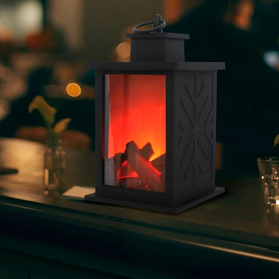 Skanto | RadiantFlame LED-Laterne – Realistische Flammen-Tischlampe für gemütliche Atmosphäre