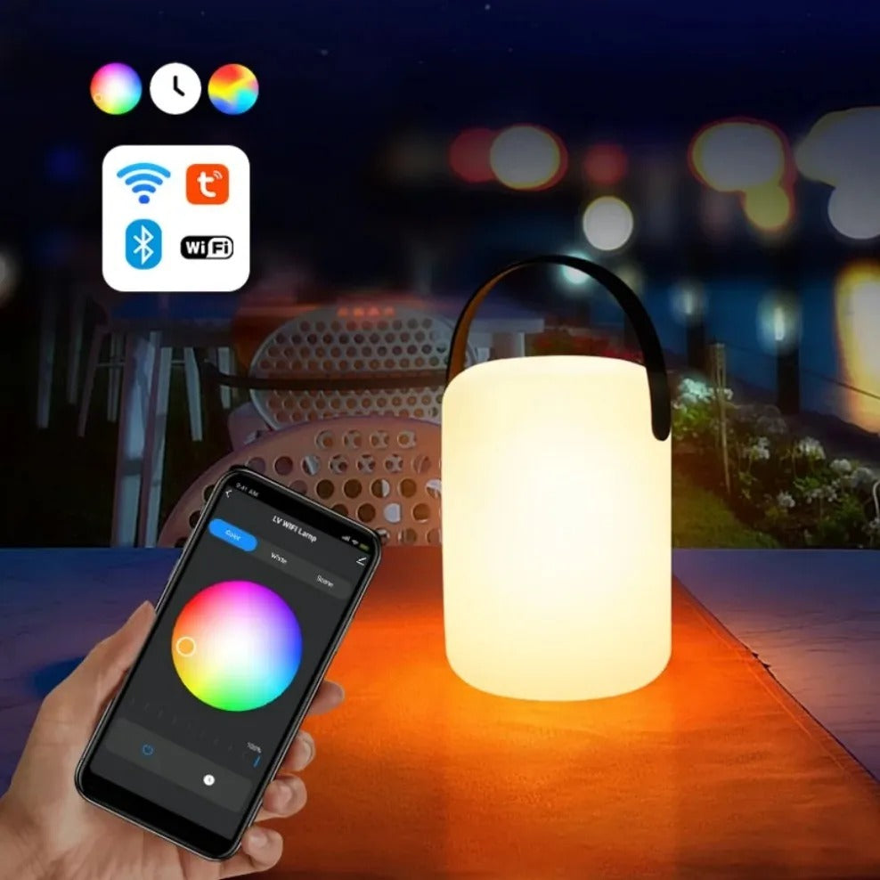 Skanto | LuminaFusion Lampe – Tragbare, wasserdichte, kabellose Tischlampe mit Fernbedienung