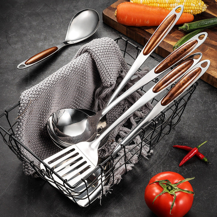 Skanto | Edelstahl-Küchenutensilien-Set | 10-teiliges Kochwerkzeug für Hobbyköche & zum Backen