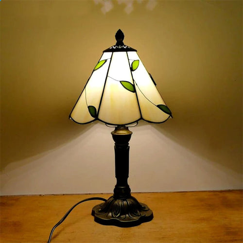 Skanto | Barocke LED-Tischlampe E27 - Vintage Tiffany Glas