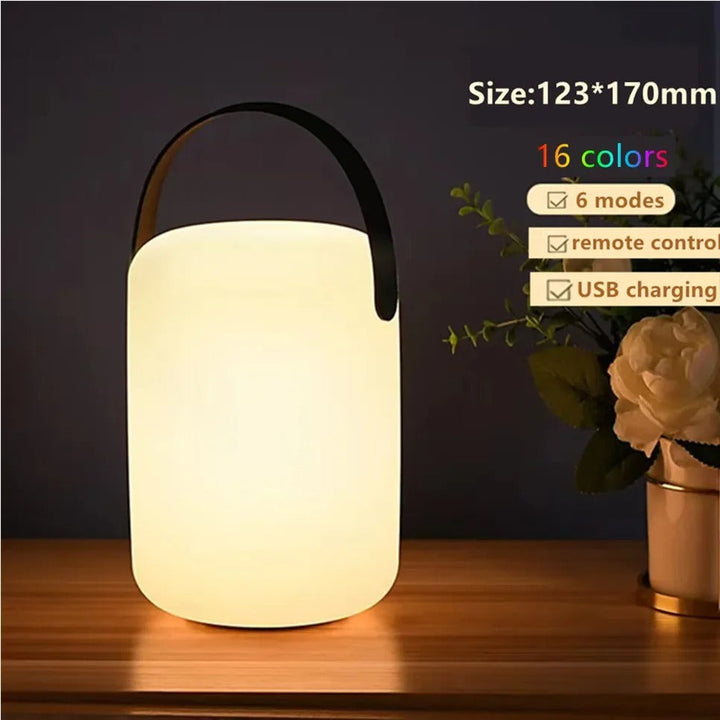 Skanto | LuminaFusion Lampe – Tragbare, wasserdichte, kabellose Tischlampe mit Fernbedienung