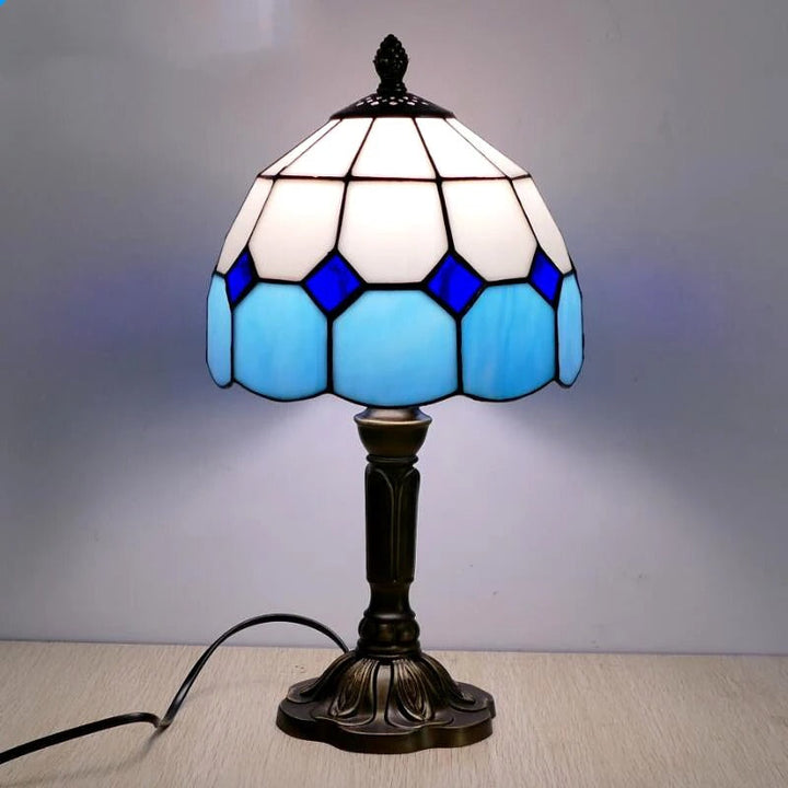 Skanto | Barock LED-Tischlampe E27 Retro – Vintage Tiffany Glas
