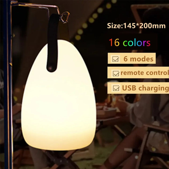 Skanto | LuminaFusion Lampe – Tragbare, wasserdichte, kabellose Tischlampe mit Fernbedienung