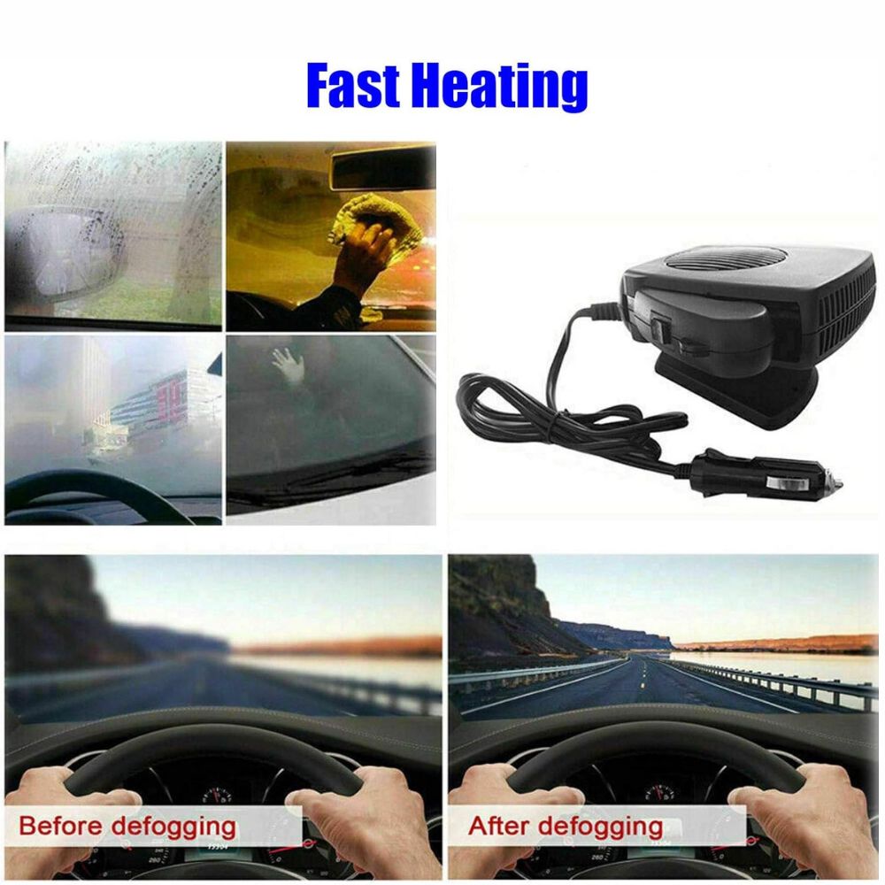 Skanto | TurboHeat | 12V Autoheizung – 150W/300W Keramik-Heizlüfter, tragbarer Auto-Defroster & Wärmer