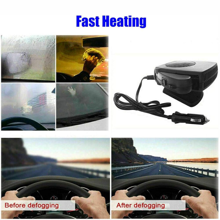 Skanto | TurboHeat | 12V Autoheizung – 150W/300W Keramik-Heizlüfter, tragbarer Auto-Defroster & Wärmer