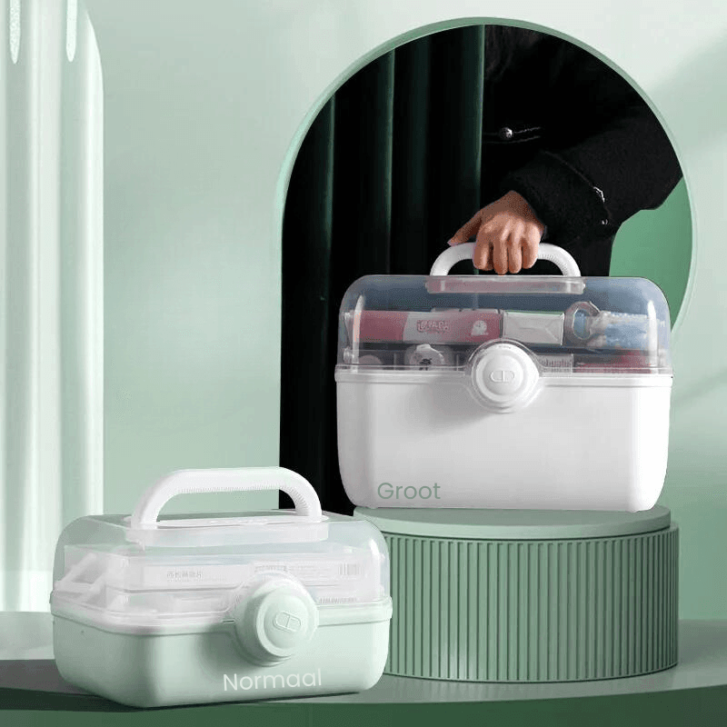 Skanto | MediSmart Pillen-Organizer – Kompakte wöchentliche Medikamentenbox für Zuhause und Reisen