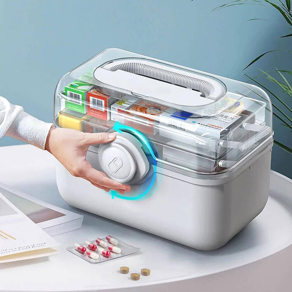 Skanto | MediSmart Pillen-Organizer – Kompakte wöchentliche Medikamentenbox für Zuhause und Reisen