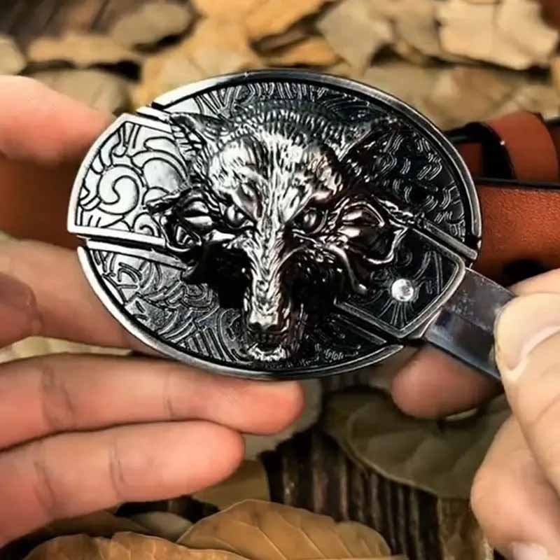Skanto | Ovale Cowboy-Gürtelschnalle aus Metall