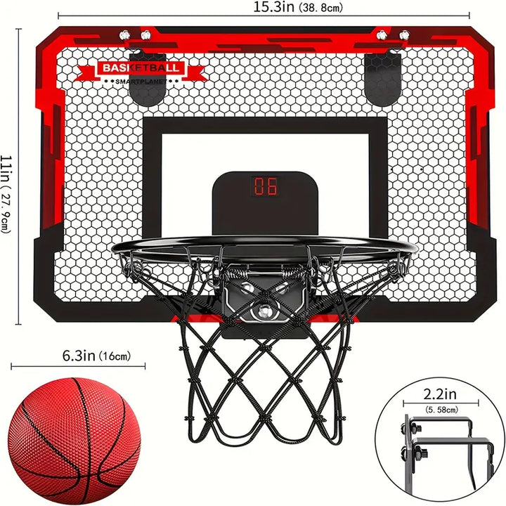 Skanto | Mini-Basketballkorb mit elektronischer Anzeigetafel - BouncePro