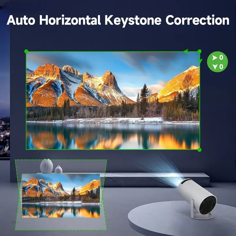 Skanto | Smarter 4K Mini-Projektor mit Dual-WiFi und Bluetooth-Konnektivität